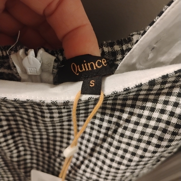 Nwt 100% European Linen Fit & Flare Midi Dress Classic Mini Gingham Sz Small - Picture 11 of 15